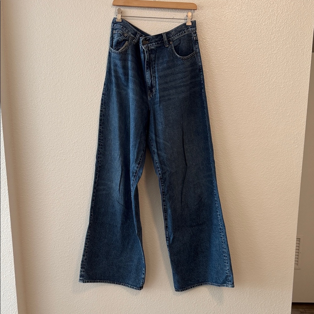 Madewell Indigo Super Wide Leg Jeans sizes 32 Tall Long and size 33 Regular